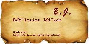 Bölcsics Jákob névjegykártya